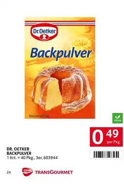 Transgourmet Dr.Oetker Backpulver Angebot