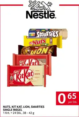 Transgourmet Nuts, kit kat, lion, smarties single riegel Angebot