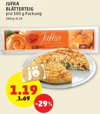 PENNY Jufka Blätterteig 500 g Angebot