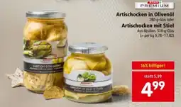 Interspar Artischocken in Olivenöl, Artischocken mit Stiel Angebot