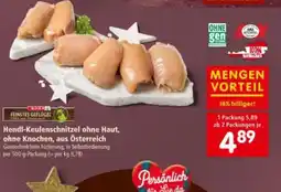 Interspar Hendl-Keulenschnitzel ohne Haut, ohne Knochen, aus Österreich Angebot
