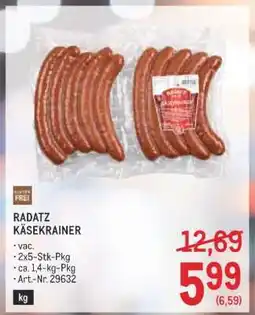 Metro Radatz Käsekrainer Angebot