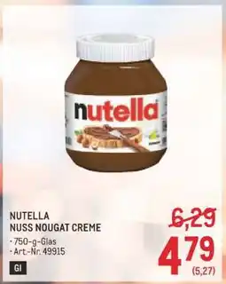 Metro Nutella Angebot