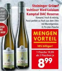 Interspar Steininger Grüner Veltliner Ried Loisium Kamptal DAC Reserve Angebot