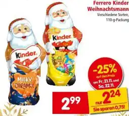 Interspar Ferrero Kinder Weihnachtsmann Angebot