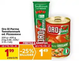 Billa Oro di parma tomatenmark od. pizzasauce Angebot