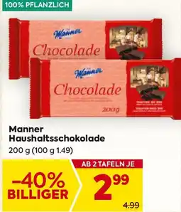 Billa Manner Haushaltsschokolade Angebot