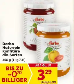 Billa Darbo Naturrein Konfitüre Angebot