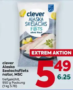 Billa clever Alaska Seelachsfilets natur, MSC Angebot