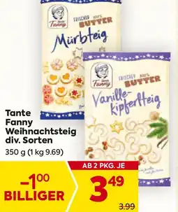 Billa Tante Fanny Weihnachtsteig Angebot