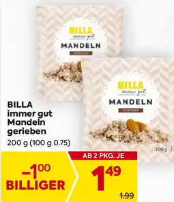 Billa BILLA immer gut Mandeln gerieben Angebot