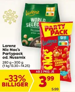 Billa Nic Nac's Partypack od. Nussmix Angebot