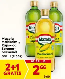 Billa Mazola Maiskeim-, Raps-od. Sonnen- blumenöl Angebot