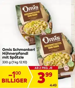 Billa Omis Schmankerl Hühnerpfandl mit Spätzle Angebot