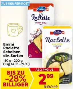 Billa Emmi Raclette Scheiben Angebot