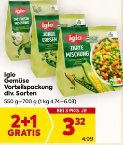 Billa Iglo Gemüse Vorteilspackung Angebot