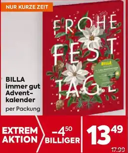 Billa BILLA immer gut Advent- kalender Angebot