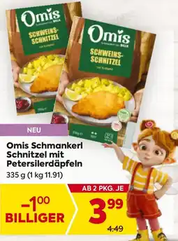 Billa Omis Schmankerl Schnitzel mit Petersilerdäpfeln Angebot