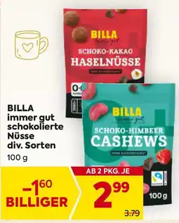 Billa BILLA immer gut schokolierte Nüsse Angebot