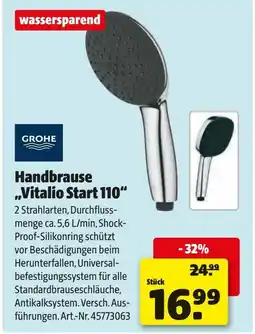 Hagebau Handbrause Vitalio Start 110 Angebot