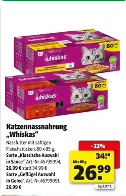 Hagebau Katzennassnahrung Whiskas Angebot