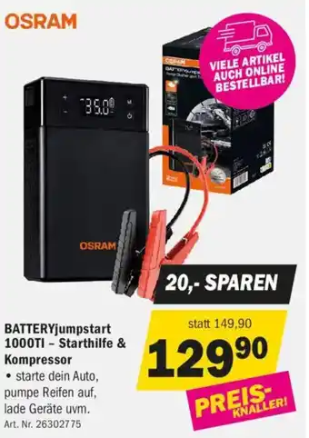 Forstinger Batteryjumpstart 1000ti starthilfe & kompressor Angebot