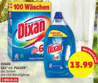 PENNY Dixan Gel Od. Pulver Angebot