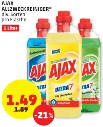 PENNY Ajax Allzweckreiniger 1 Liter Angebot