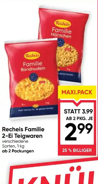 Maximarkt Recheis familie 2-ei teigwaren Angebot