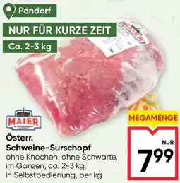 Maximarkt Österr. schweine surschopf Angebot