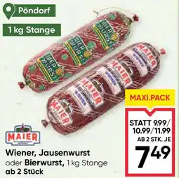 Maximarkt Wiener, jausenwurst oder bierwurst Angebot