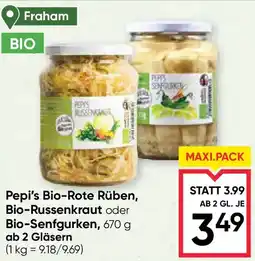 Maximarkt Pepi's bio-rote rüben, bio-russenkraut oder bio-senfgurken, ab 2 gläsern Angebot
