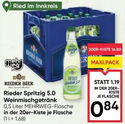 Maximarkt Rieder spritzig 5.0 weinmischgetränk Angebot