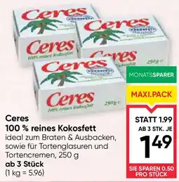 Maximarkt Ceres 100% reines Kokosfett Angebot