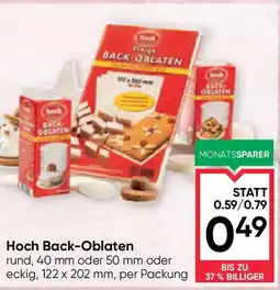 Maximarkt Hoch back oblaten Angebot