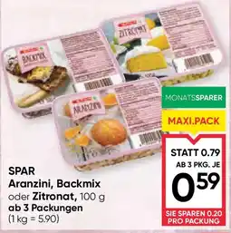 Maximarkt Spar aranzini, backmix oder zitronat Angebot