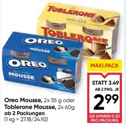 Maximarkt Oreo mousse oder toblerone mousse Angebot
