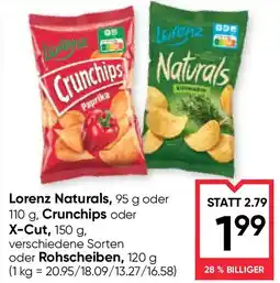 Maximarkt Lorenz naturals, crunchips oder x-cut, oder rohscheiben Angebot