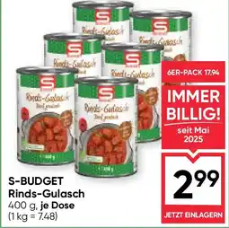 Maximarkt S-budget rinds gulasch Angebot
