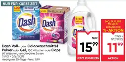 Maximarkt Dash voll oder colorwaschmittel pulver oder gel oder caps Angebot