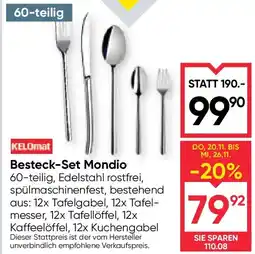 Maximarkt Besteck set mondio Angebot
