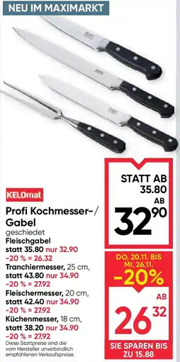 Maximarkt Profi Kochmesser Gabel Angebot