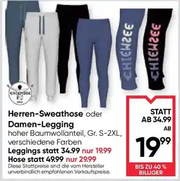 Maximarkt Herren-Sweathose oder Damen-Legging Angebot
