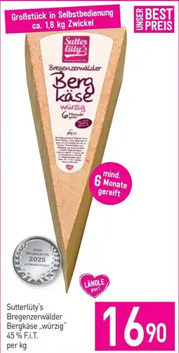 Sutterlüty Sutterlüty's Bregenzerwälder, Bergkäse würzig Angebot