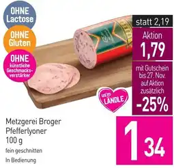 Sutterlüty Metzgerei Broger Pfefferlyoner Angebot