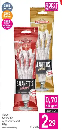 Sutterlüty Sorger Salanettis mild oder scharf Angebot