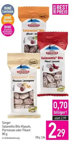 Sutterlüty Sorger salanettis bits klassik, parmesan oder pikant Angebot