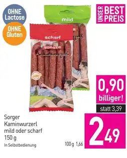 Sutterlüty Sorger Kaminwurzerl mild oder scharf Angebot