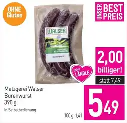 Sutterlüty Metzgerei Walser Burenwurst Angebot