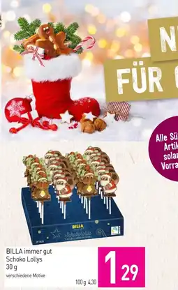 Sutterlüty BILLA immer gut Schoko Lollys Angebot
